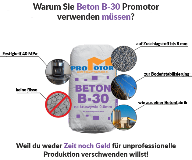 Beton B30 - co to jest, jak zrobić, proporcje