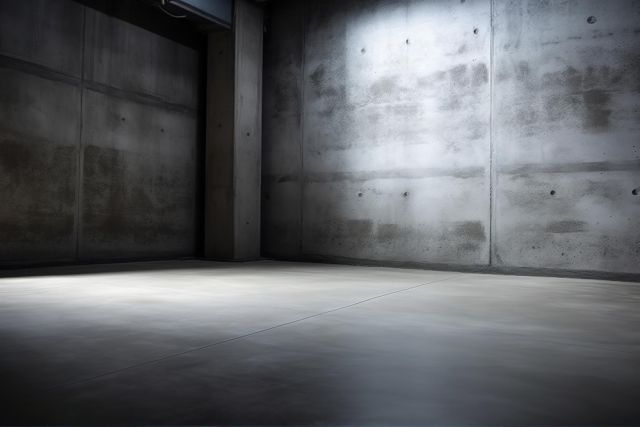 Betonboden in einer Garage